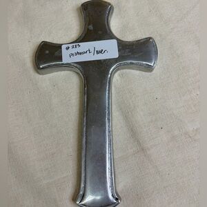 Silver Cross Wall Decor